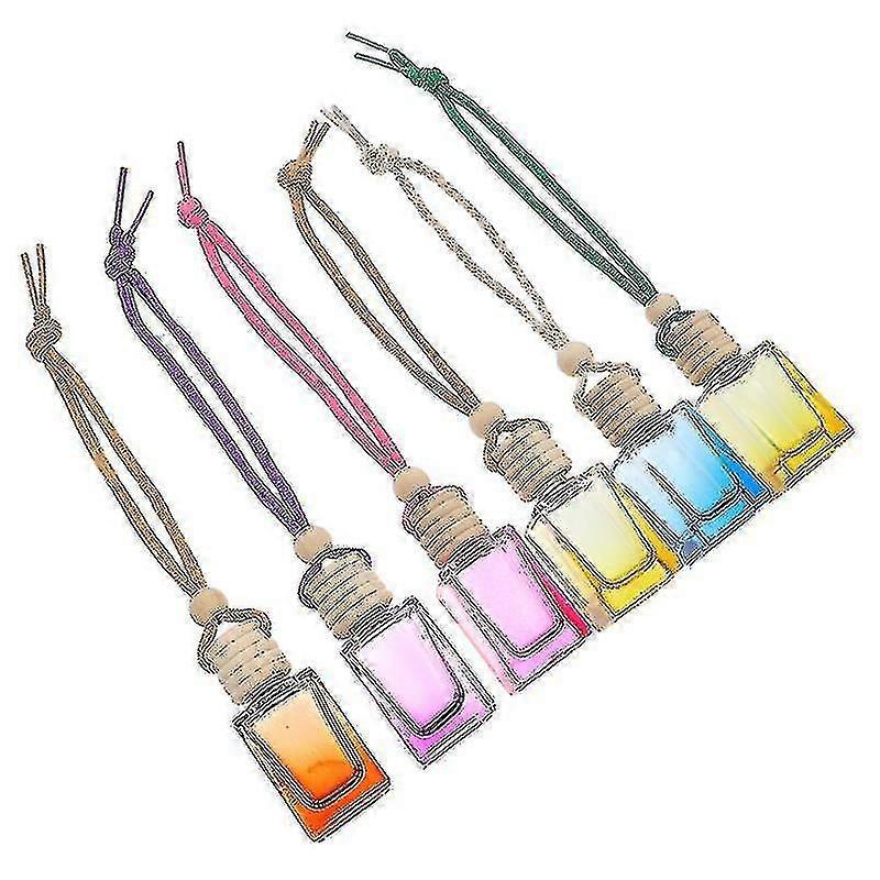 6x2.5cm Assorted Color 2 Incense Holders 6pcs Car Perfume Diffuser Mini Empty Bottle Empty Aroma Bot
