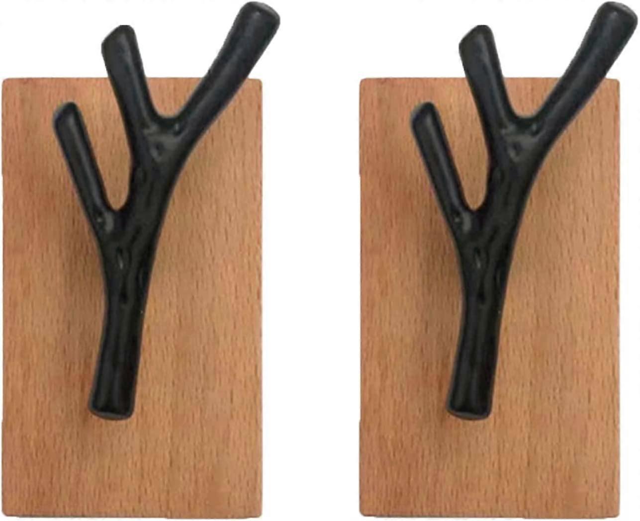 Vintage Wall Mounted Coat Hook 2PCS Branch ShapeWood Wall Hook