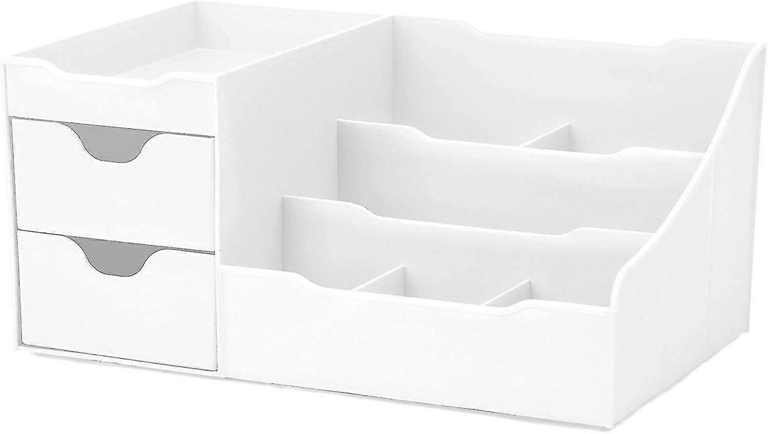 Make-up Organizer With Drawers (2 Drawers, White)