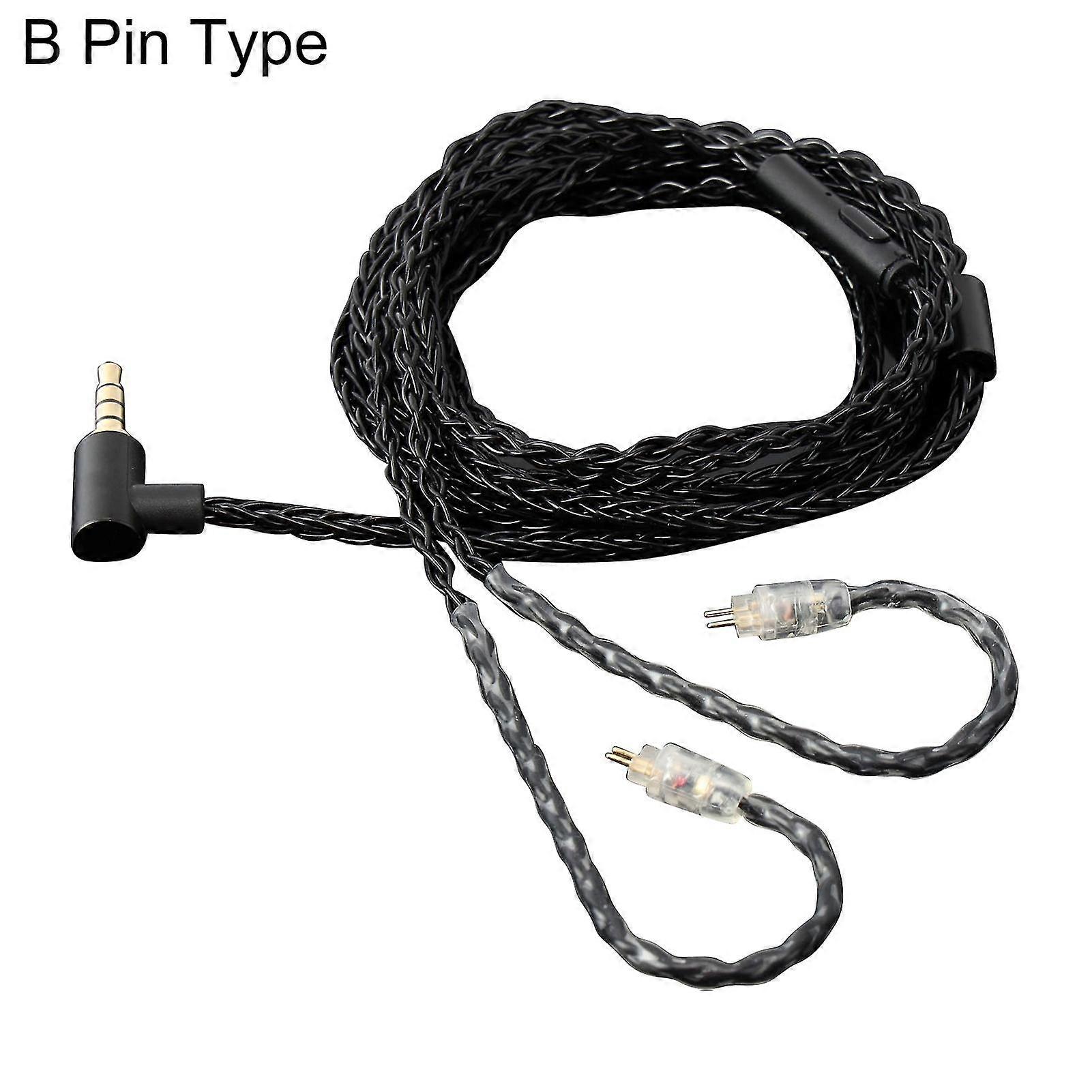 JCALLY Copper Braided Headphone Earphone Cable with B/C/MMCX Pin