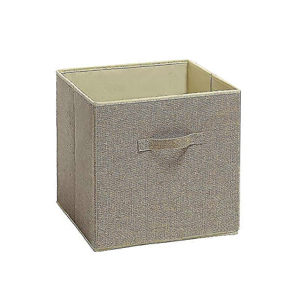 Foldable Closet Fabric Organizer Bins Storage Cube Bin Storage Collapsible Shelves(apricot)