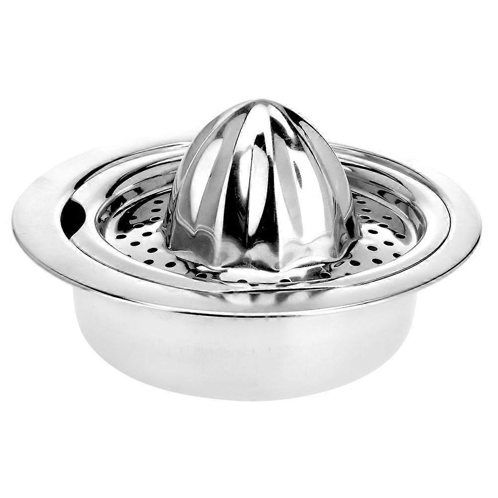 Prensa de cítricos de acero inoxidable con recipiente