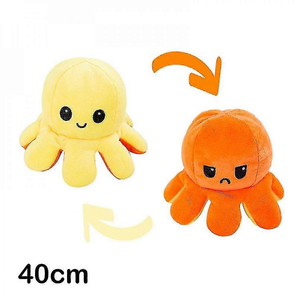 30/40cm Reversible Octopus Plush Doll With Double-sided Pattern Stuffed Cartoon WDX