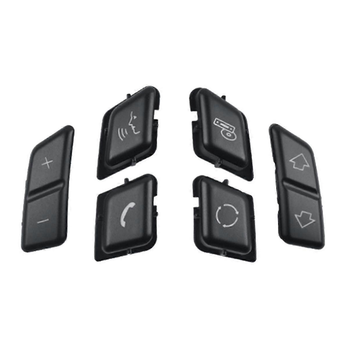 Car Steering Wheel Button Covers Control Menu Switch Button Cover Volume compatible X1 E84 3 Series E90 E91 E92 E93 (a)+(trec