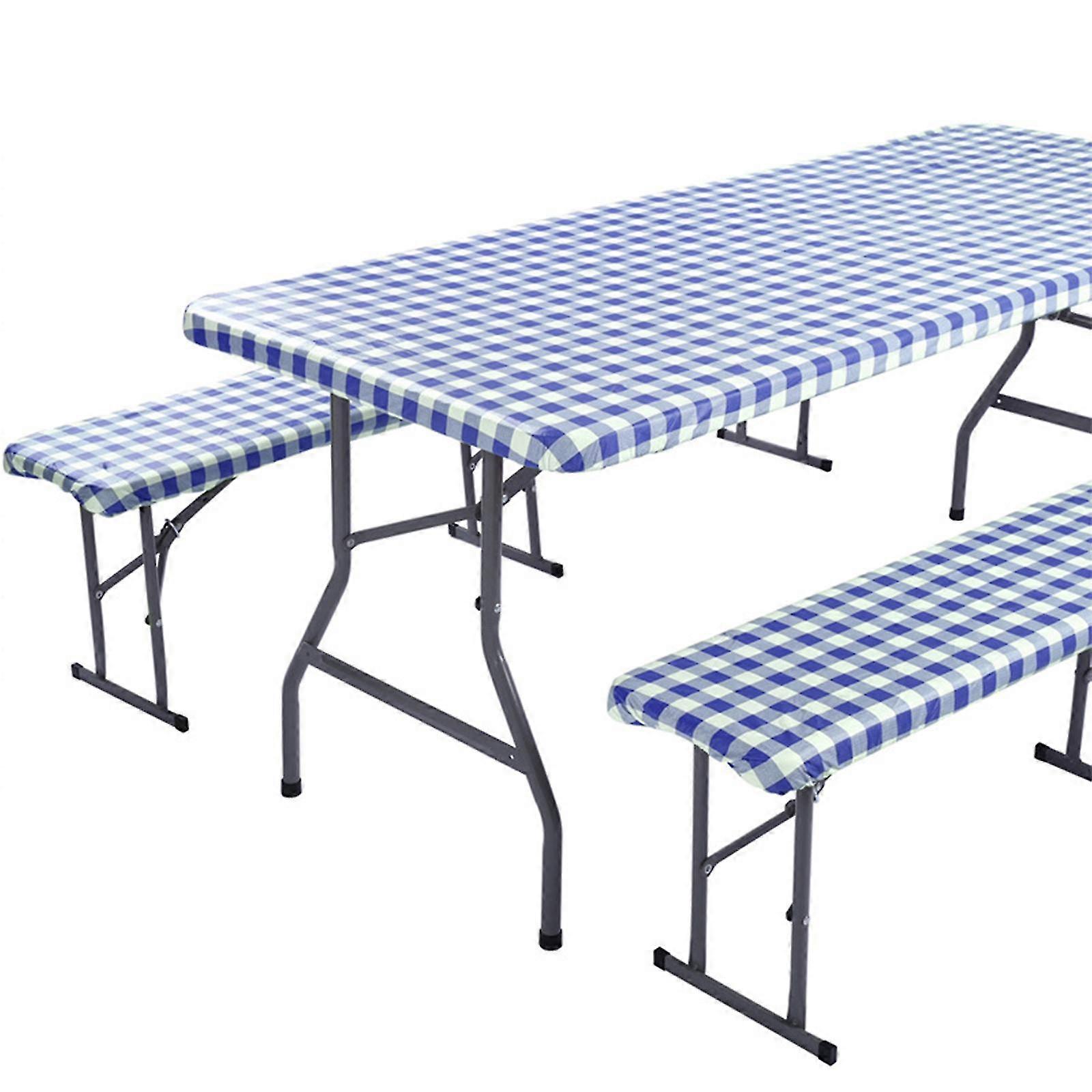 Ablecover And 2 Bench Seat Cover With Elastic Waterproof Flannel Rectangle Tables For 6 Foot