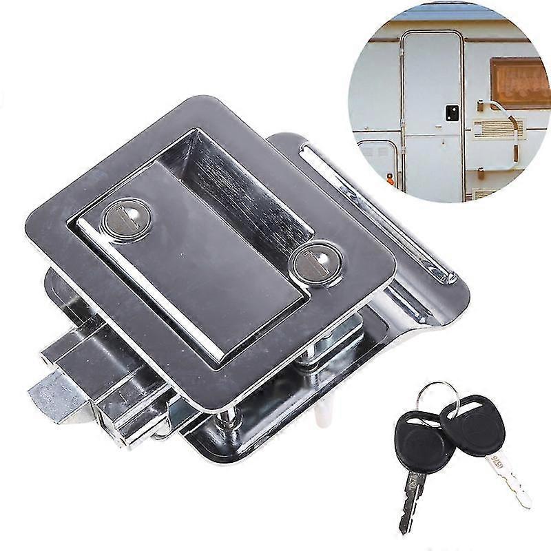 Caravan Rv Travel Trailer Entry Door Lock Camper Door Latch Handle With Keys6417242311308