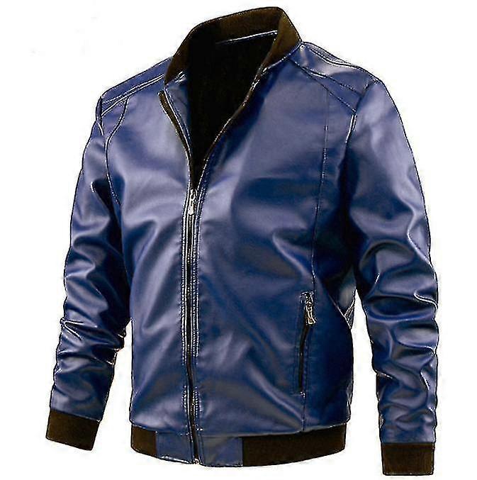 Herren Leder Biker Herbst Casual
