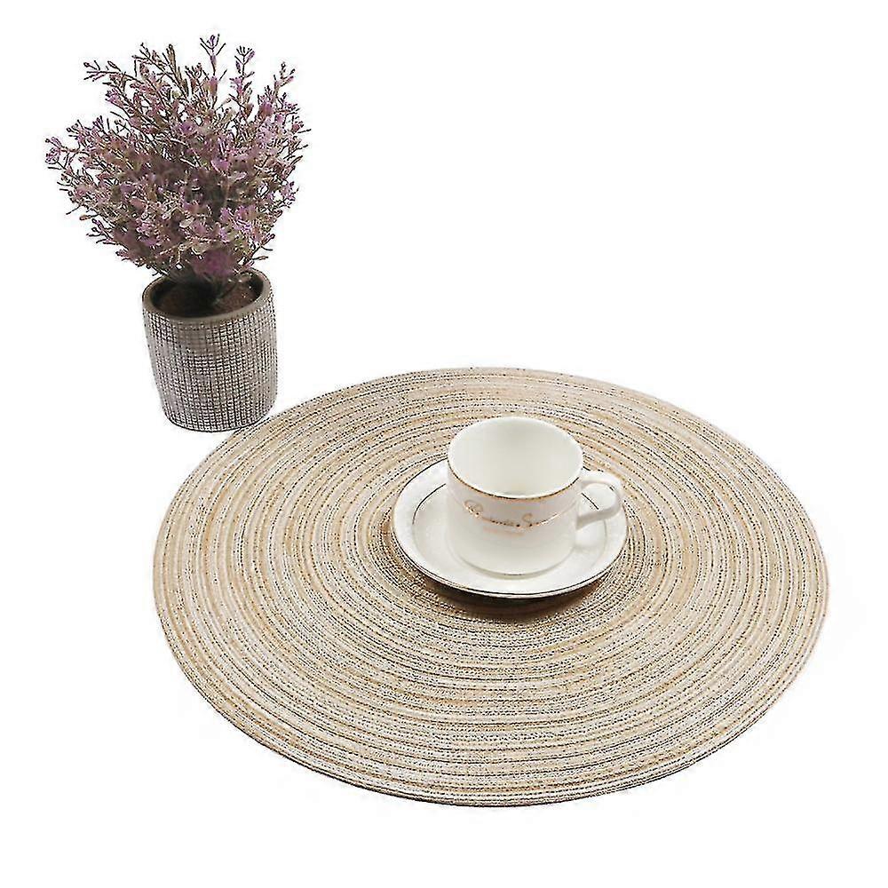 مفرش الغزل جولة المائدة حصيرة أدوات المائدة لتناول الطعام حصيرة غير قابلة للانزلاق منديل وعاء منصات الشراب Ers