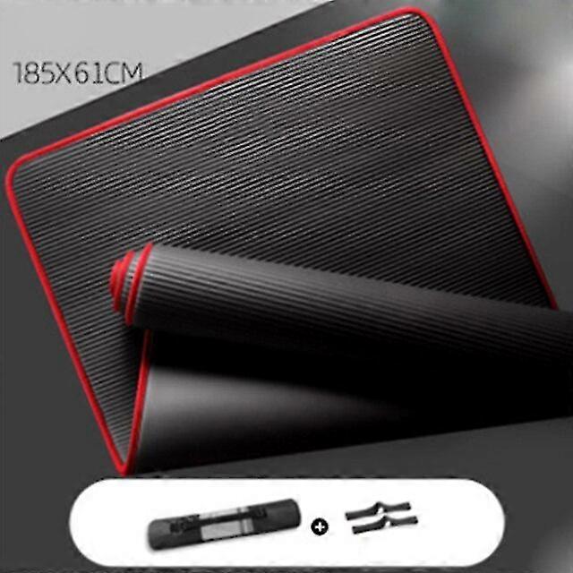 حصيرة يوجا غير قابلة للانزلاق مقاس 15 مم مقاومة للكسر NBR ماتس للياقة البدنية بيلاتيس مع حقيبة يوغا وحزام