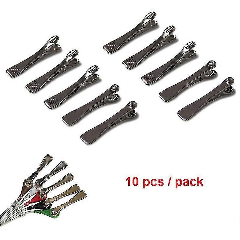 Veterinary Vet Ecg Ekg Electrode Clip Clamp Universal Connection Snap Button Type Banana Plug5/10/20/50 Pcs For Choice