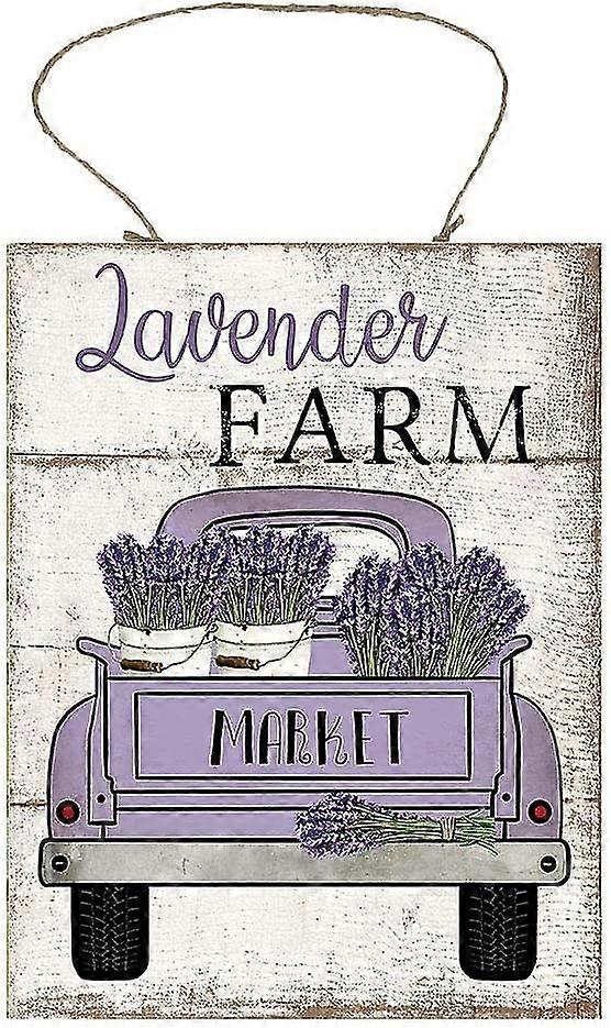 Farmhouse Summer Decor pendurado MetalWall Sign (lavanda Farm Truck) 8x12 polegadas OU 12x16 polegadas Modo 238