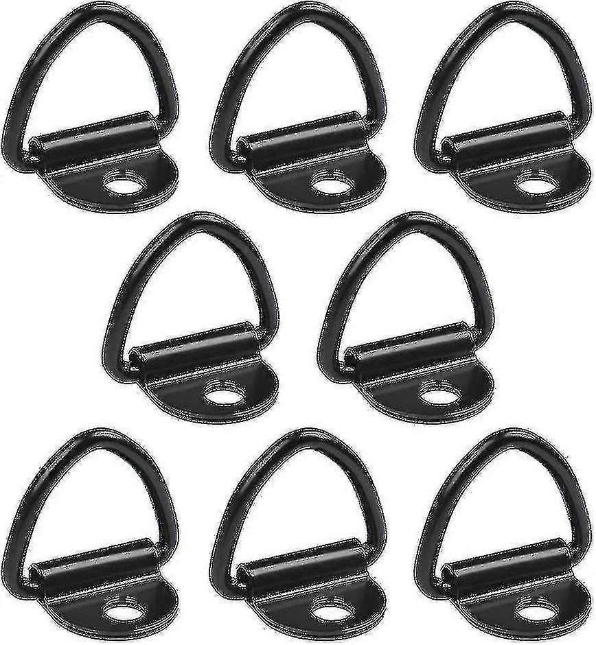 8 stykker rustfritt stål slips ned ring D ringer kroker for trailere