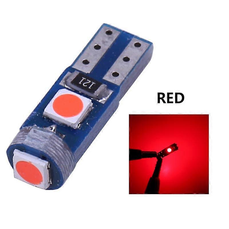 200pcs T5 Led Bulb 3SMD 3030 Chips Super Bright Car Board Instrument Panel Lamp Auto Dashboard Warming Indicator Wedge Light 12V