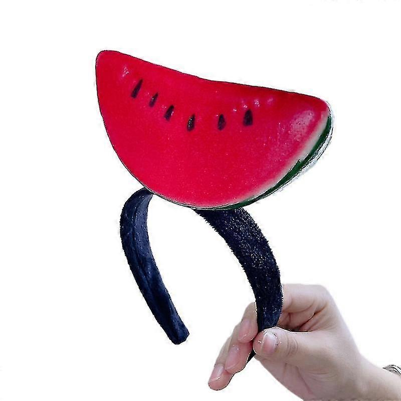 Tiara de banana com vegetais simulados Faixa de cabelo de pêssego de desenho animado Enfeite de cabeça engraçado