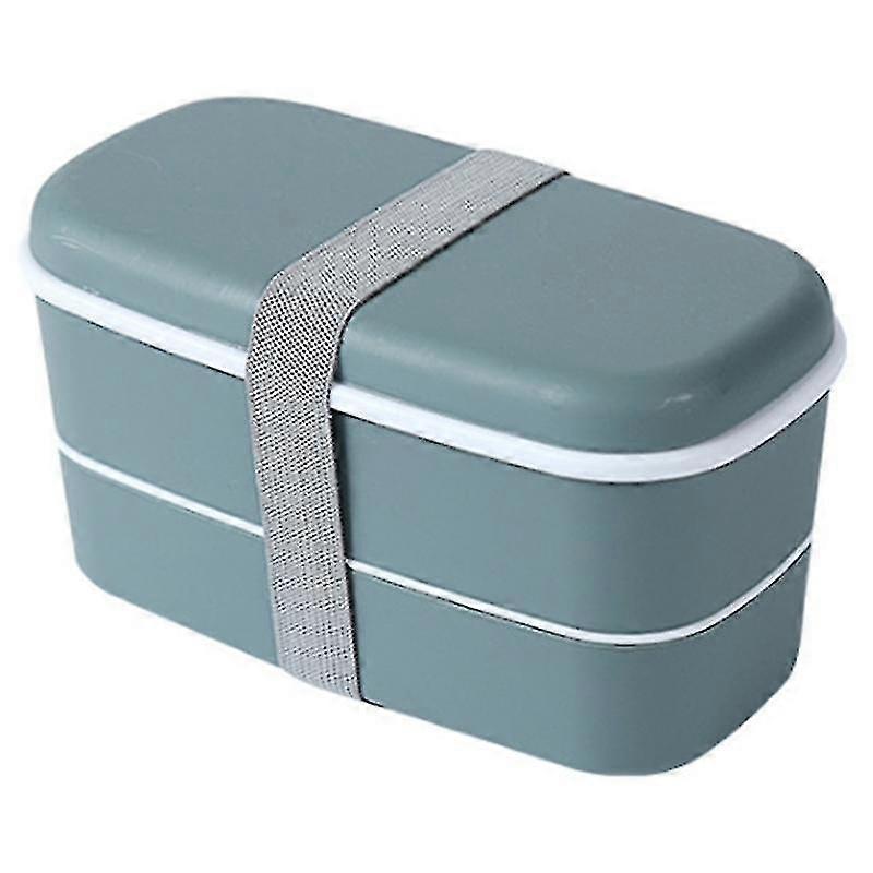 Microwavable 2 Layer Lunch Box With Compartments Leakproof Box Green