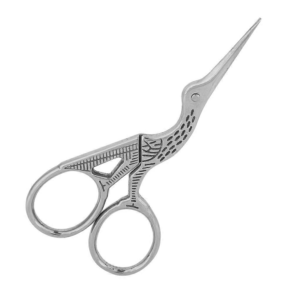 Retro Stainless Steel Eyebrow Scissors for Daily Use - Durable Attractive Crane Design