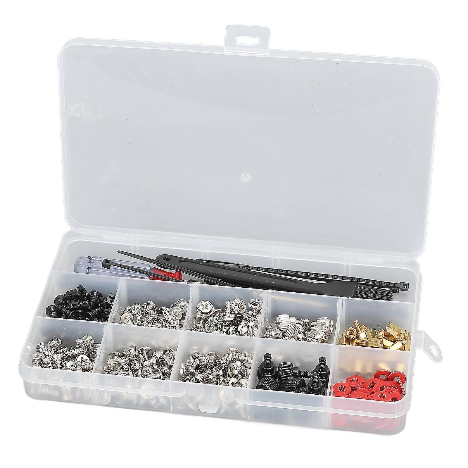 362Pcs Computer Screw Set Cable Tie Screwdriver Washer Cleaning Brush Maintenance Kit