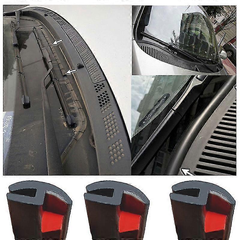Windshield Rubber Seal Self Adhesive Front Rear Windshield Sunroof Dustproof Sealing Strip For Auto Car Dashboard Windshield
