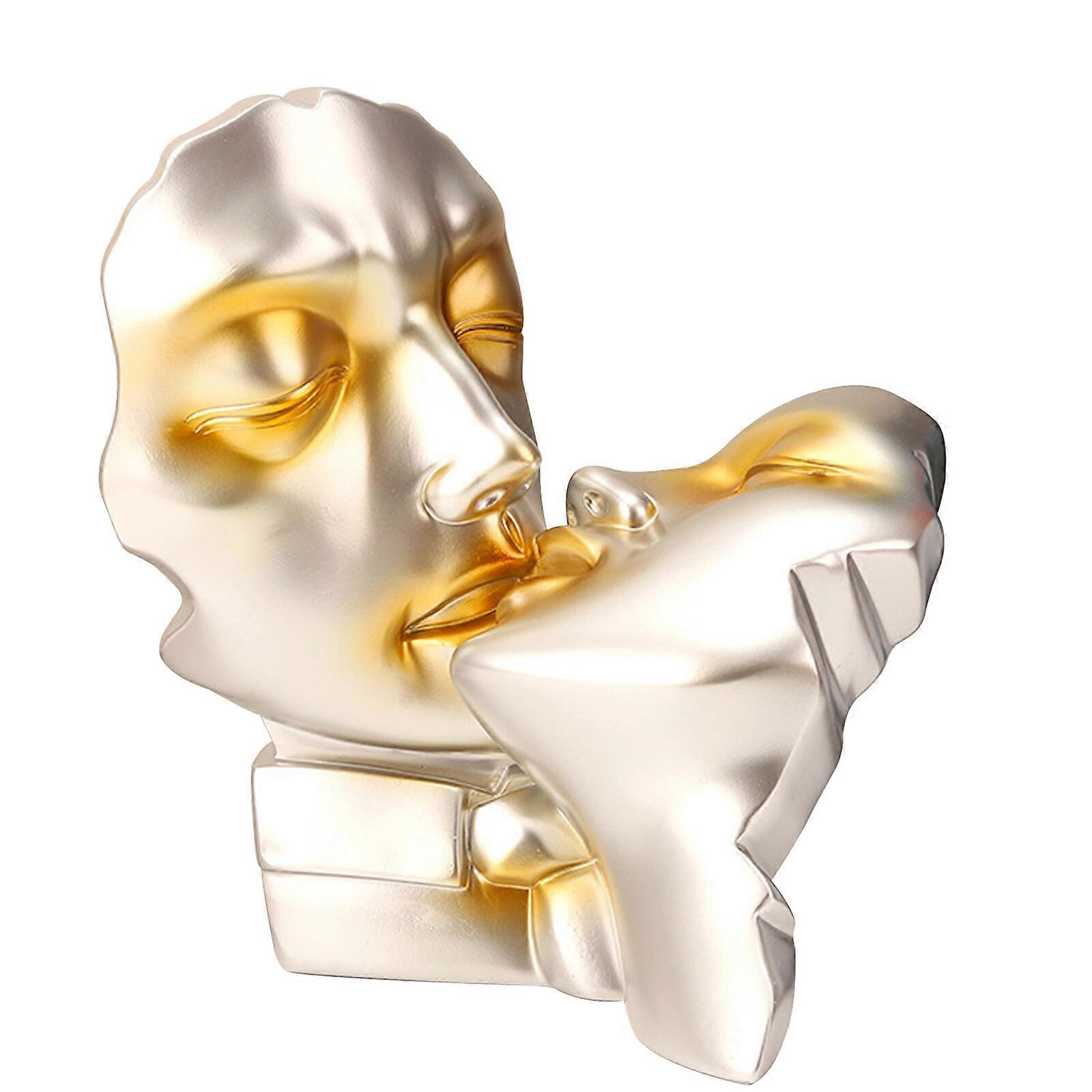 La scultura in resina degli amanti del bacio, gli ornamenti d'arte moderna, il souvenir della coppia, gli ornamenti d'arte astratta sono adatti per la decoratio del desktop, dell'armadio e della libreria