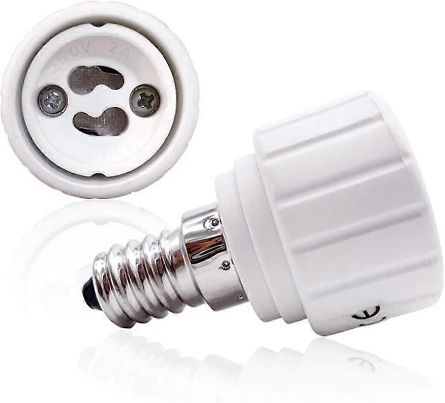 E14 to GU10 Lamp Base Converter, Bulb Socket Adapter, Heat Resistant Plug, 500W Max Wattage, No Fire Hazard, Up to 220 Degrees (Pack of 5)
