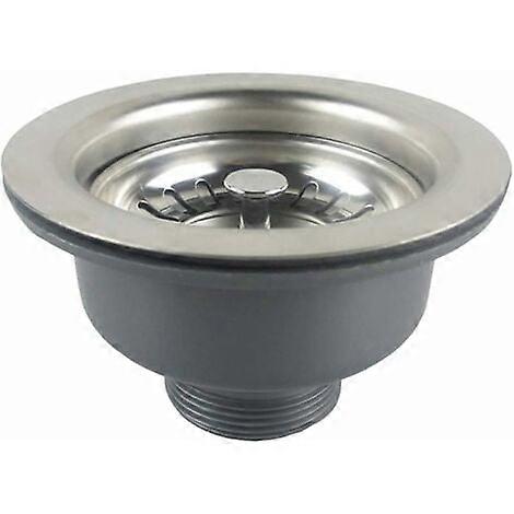 Drainer without overflow sink Stainless steel basket  110 mm 1", Stainless steel + ABS, Drainer + basket