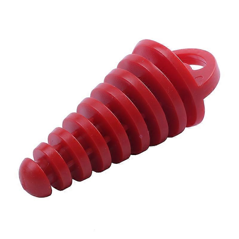 Muffler Pipe Exhaust Wash Plug for Motorcycle Dirt Bike ATV Quad 2 4 Stroke, Red