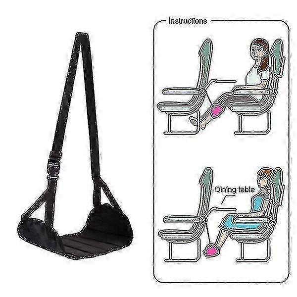 Portable Travel Airplane Foot Mat, Aircraft High-speed Rail Footrest Hammock-Good