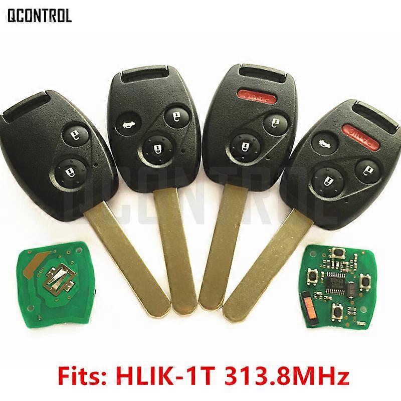 QCONTROL Car Remote Key Suit for Honda HLIK-1T Accord Element Pilot CR-V HR-V Fit City Jazz Odyssey Fleed 313MHz