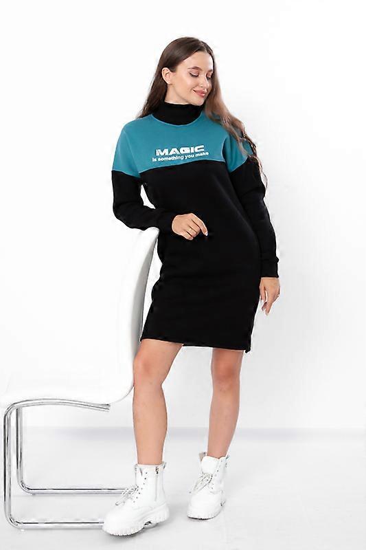 Women’s Casual Knit Dress – Thick Fleece Fabric & Hidden Pockets, Winter, HC 8366-025-33