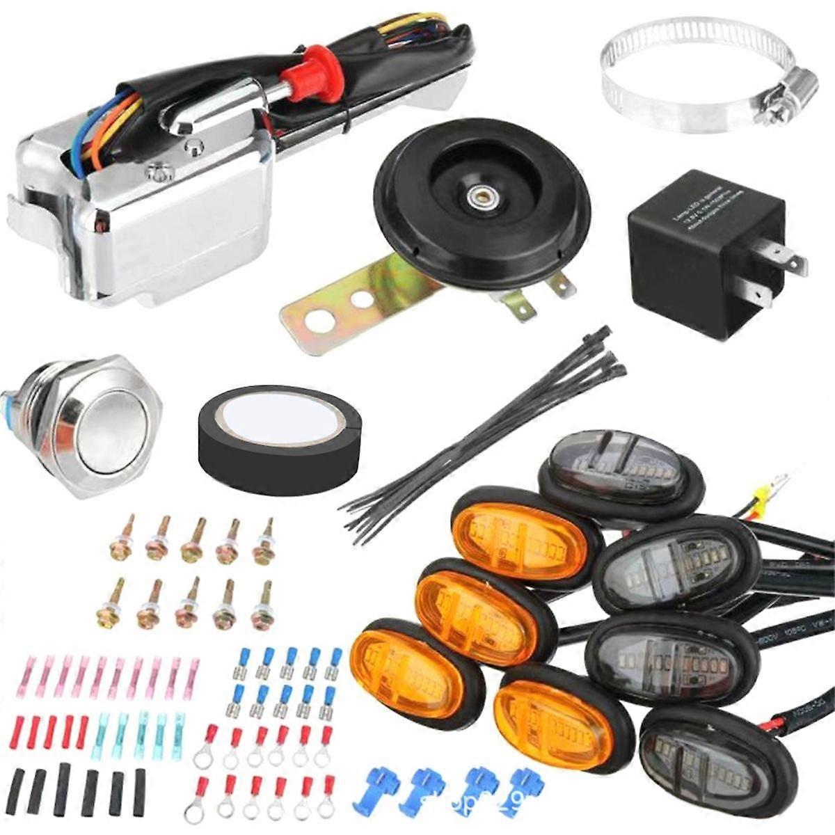 Universal ATV/UTV Turn Signal Kit, Led Street Legal Kit With Horn, E-Stop Switch And - Foto 7