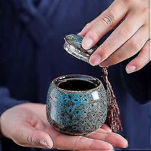 جرار تذكارية صغيرة من السيراميك اليدوي لرماد الإنسان جرار حرق الجثث الصغيرة Urnmini جنازة