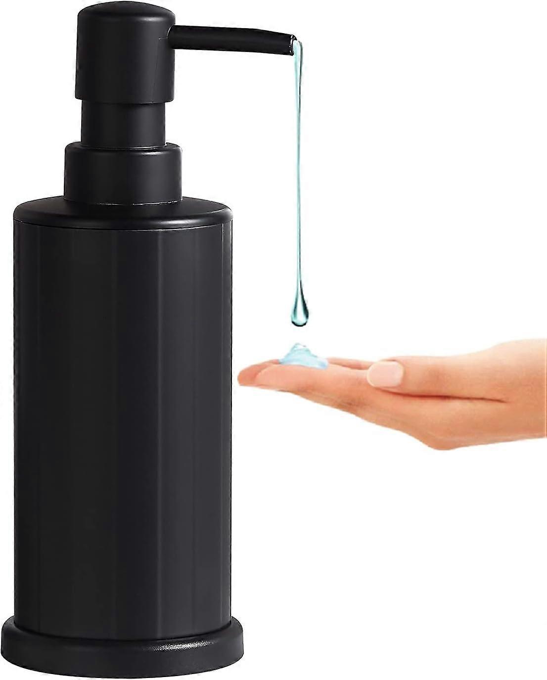 Black Soap Dispenser, 240ml Easy Squeeze Dispenser Pump Bottle, Rustproof Metal Soap and Lotion Dispensers