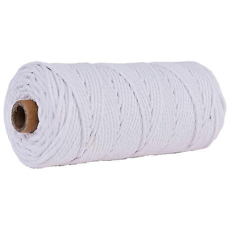 Μπεζ σχοινί Macrame 3mm X 100m diy χέρι υφασμένο σχοινί βαμβακιού για τις κρεμαστές τέχνες