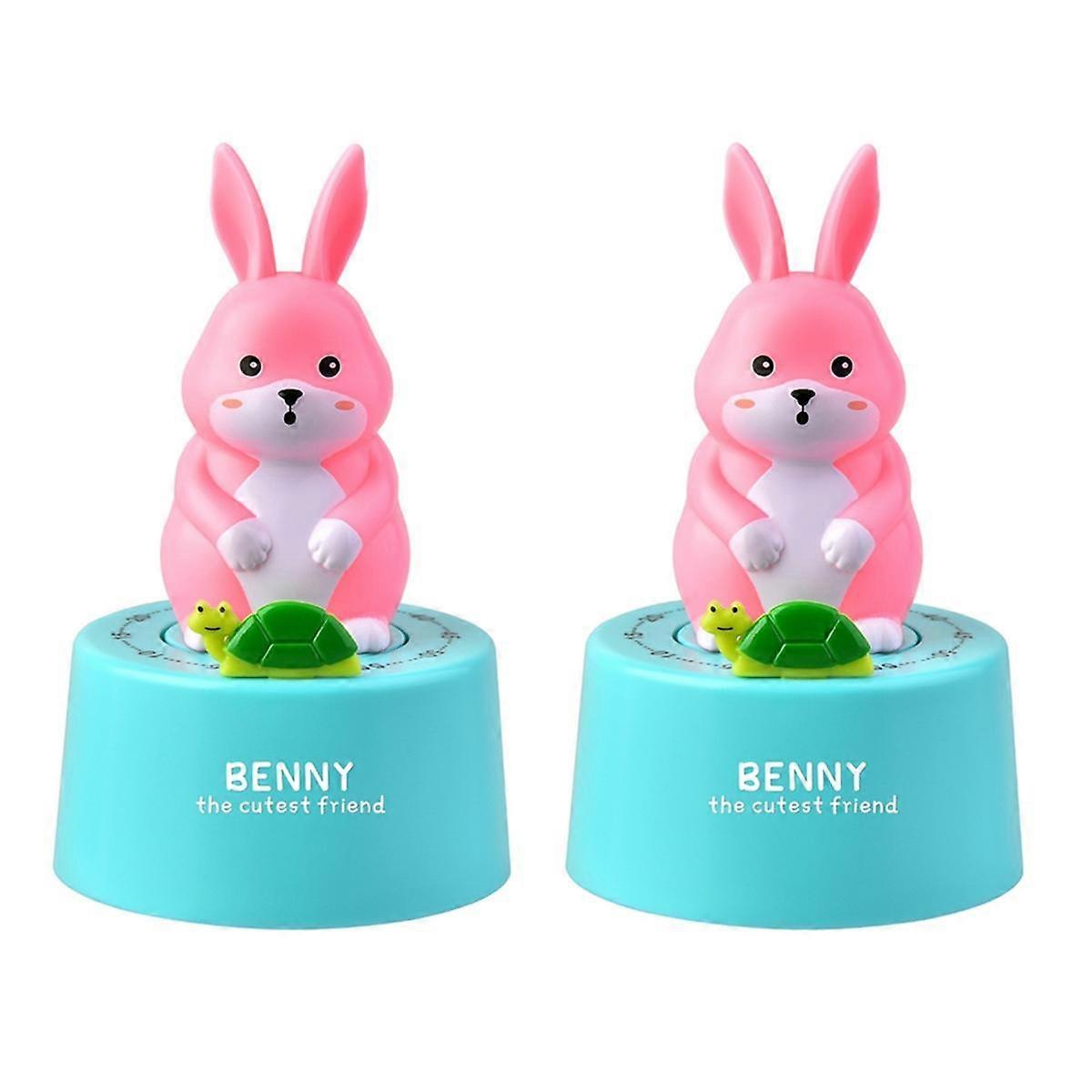 Kitchen Countdown Cartoon Animal Shape Mechanical Time Tool Student Study Exam Timing Tool Blue