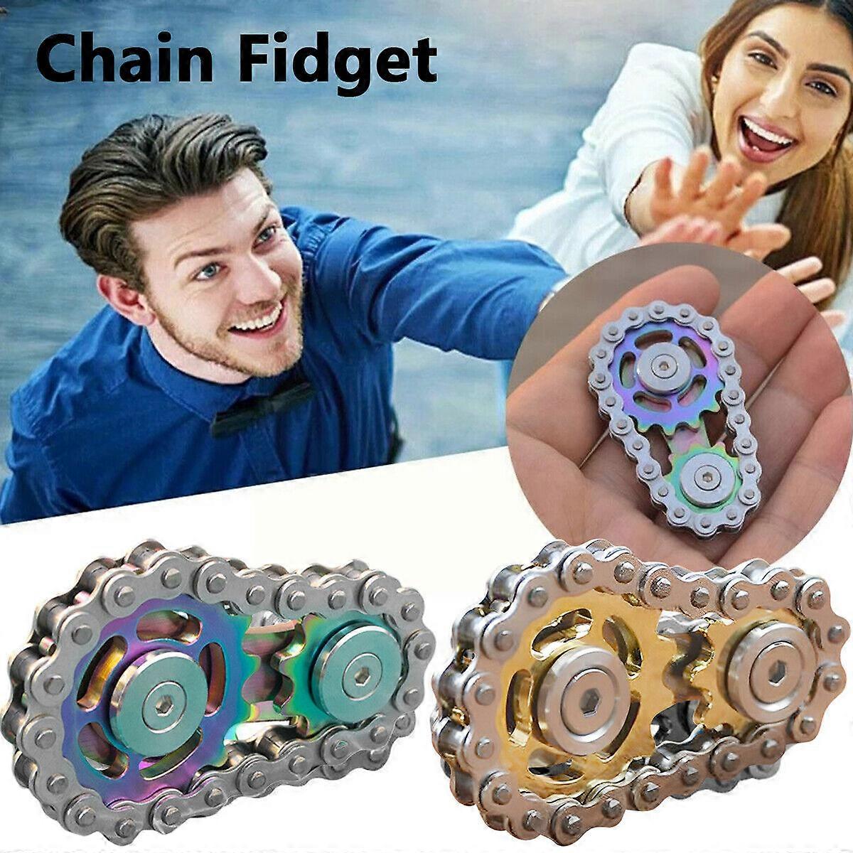 Vélo Chaîne Engrenage Fidget Spinner Pignon En Métal Chaîne Fidget Décompresser Jouet Cadeau