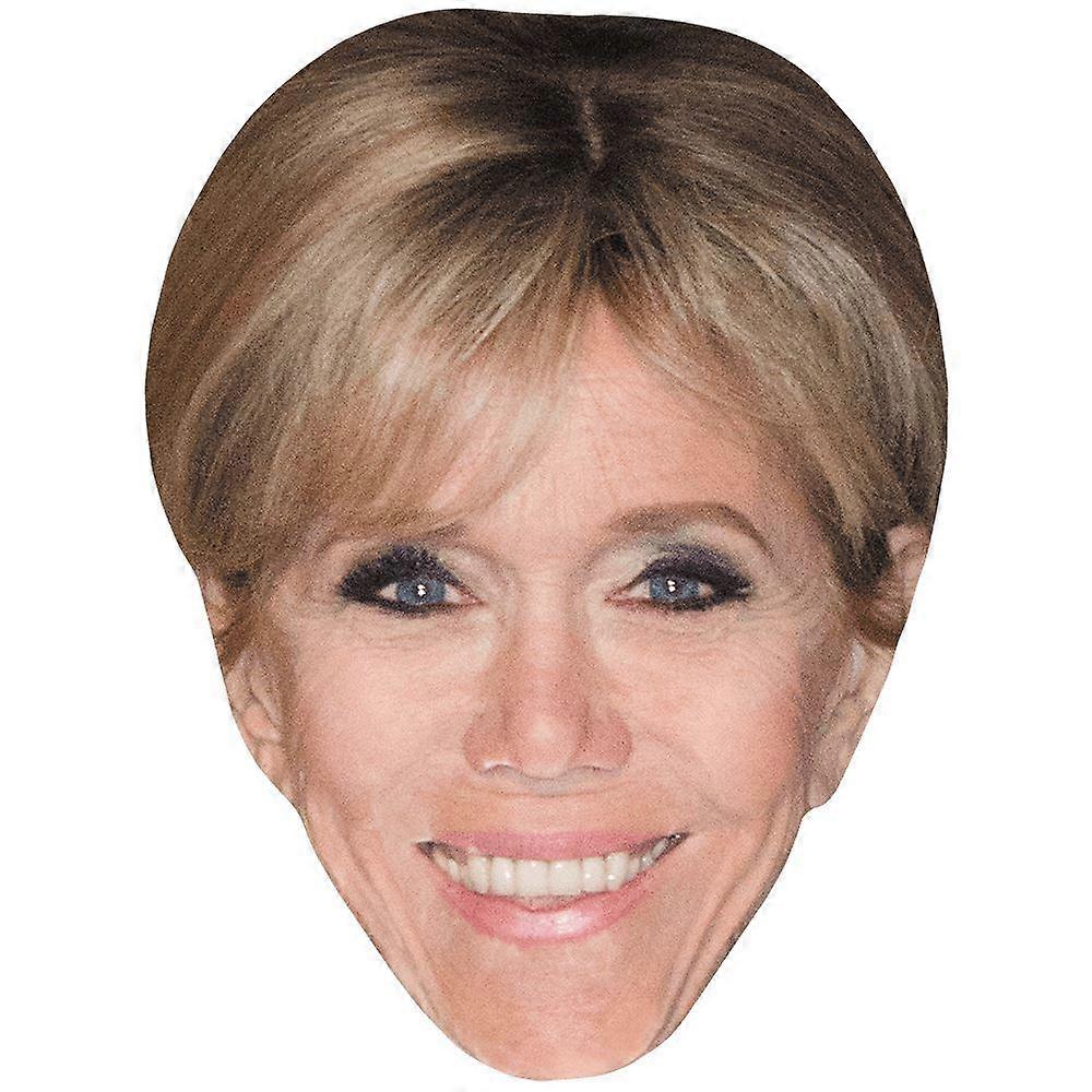 Brigitte Macron (Make Up) Celebrity Mask, Flat Card Face