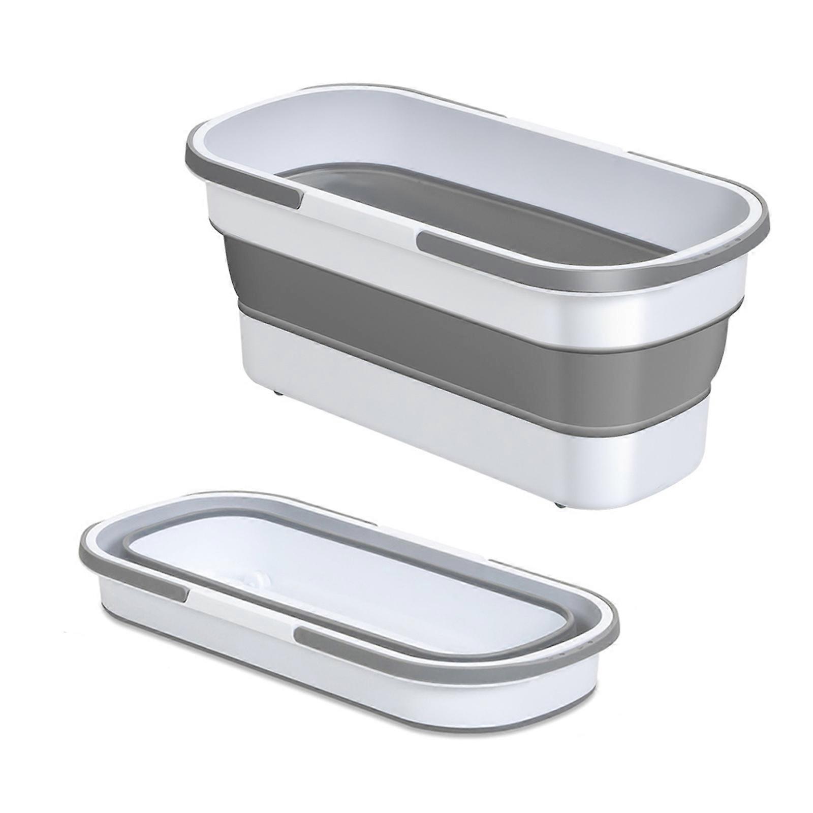 2023 New Large Flat Mop Cleaning Bucket, Large Flat Mop Floor Mop Large Foldable Portable Mop Bucket