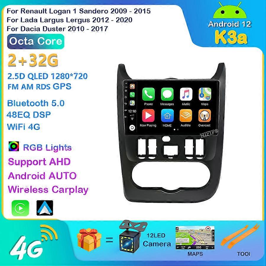 Android For Renault Logan 1 Sandero 2009- 2015 For Lada Largus Lergus 2012-2020 For Dacia Duster 2010-2017 Car Radio Multimedia