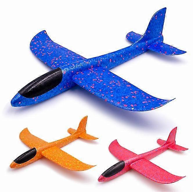 3 Pack 18.9" Large Throwing Foam Plane,flight Mode Glider Plane