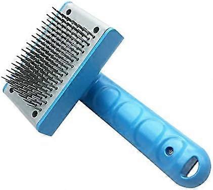 Dog Dog Grooming Brush Cat Dog Dehumidifier Tool - Rounded Point Needle for Removing Windings and Loose Fur Blue