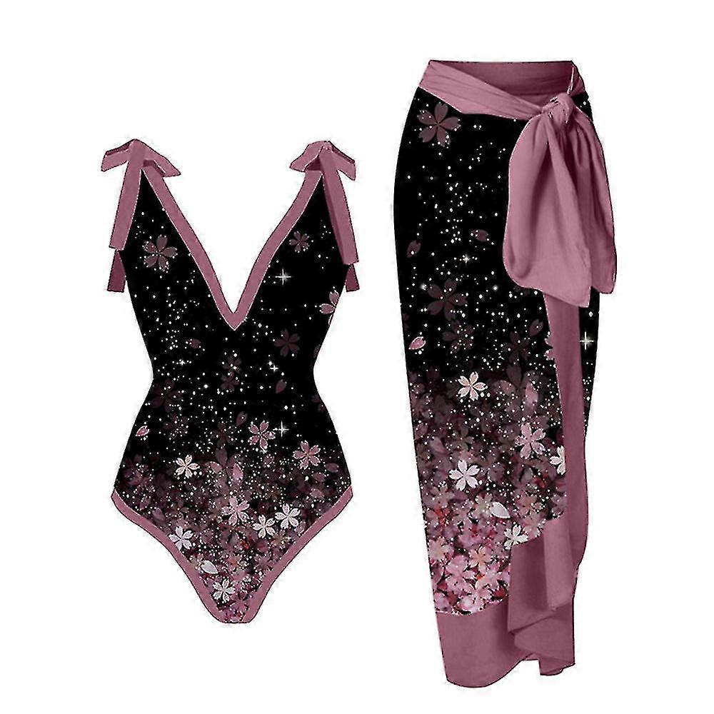 Kadın Retro Mayo Etek Tatil Plaj Elbise Mor Örtü Ups Tasarımcı Banyo Elbisesi Yaz Etek Vintage Sörf Giyim