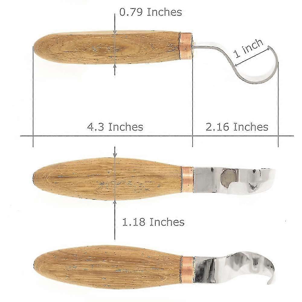 Precision Chisel Hook Cut, Carving Tools Ergonomic Woodworking Spoon
