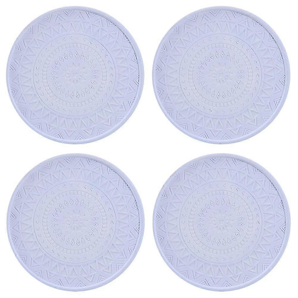 4pcs Silicone Coasters For Aesthetic Room Decor