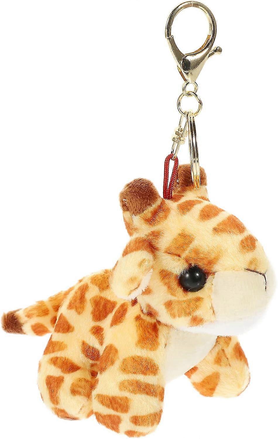 Giraffe Keychains Plush Animals Keyring Stuffed Pet Animals Keychain Charm Handbag Pendant for Bag Purse Wallet