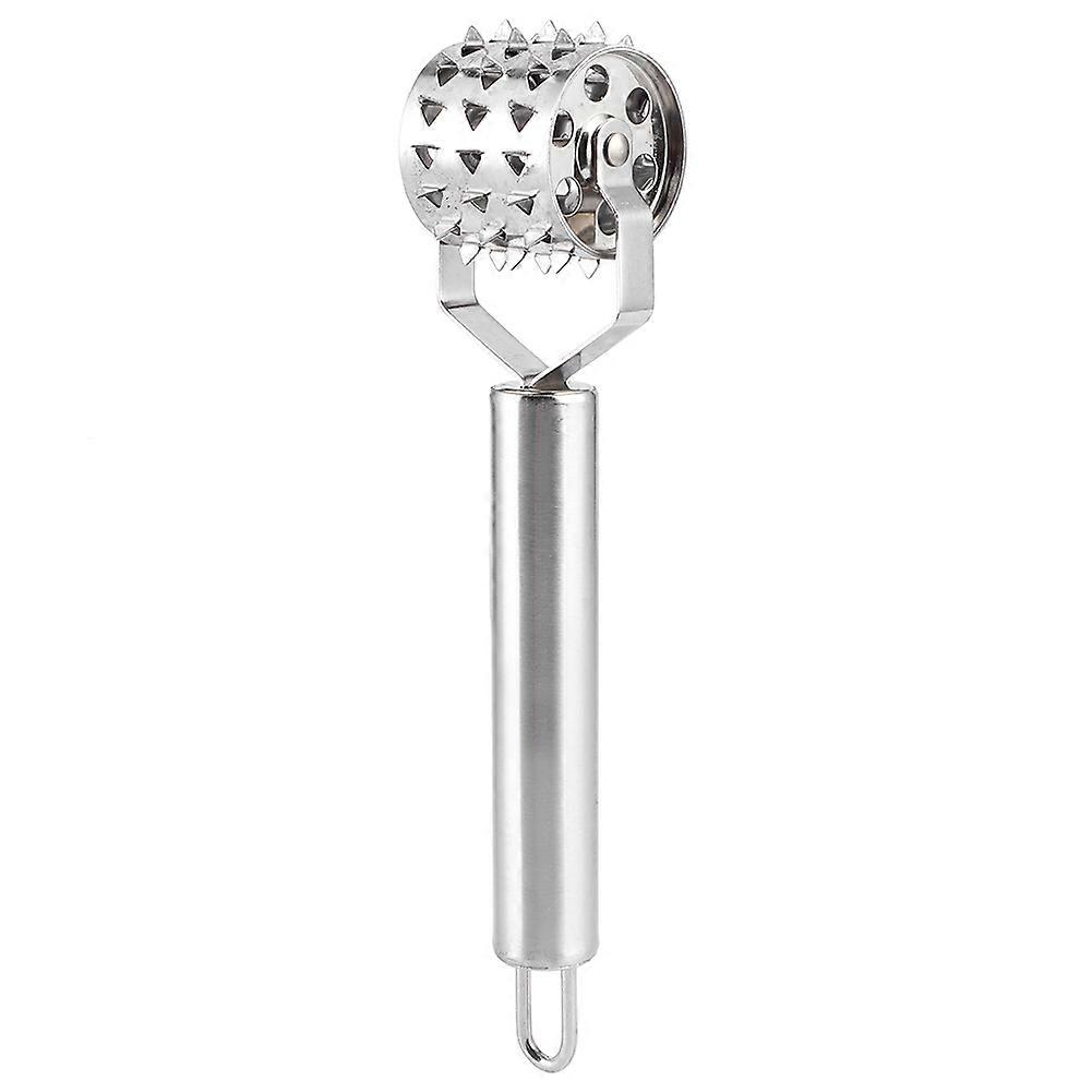 Stainless Steel Meat Tenderizer Roller Beef Steak Chicken Mallet Hammer Kitchen Tool