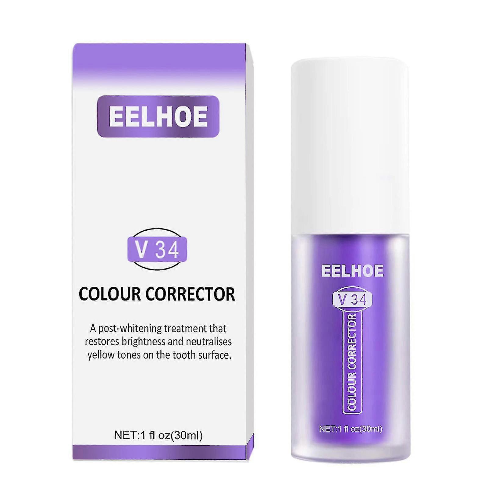 Teeth Colour Corrector Herbal Teeth Whitening Toothpaste Pump Type Whitener
