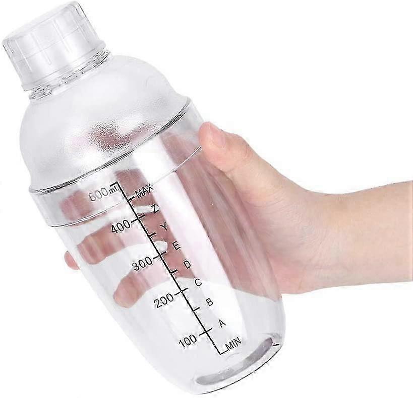 シェーカー500ml、レジンマティーニシェーカー漏れ防止ミキシングシェーカードリンクシェーカー