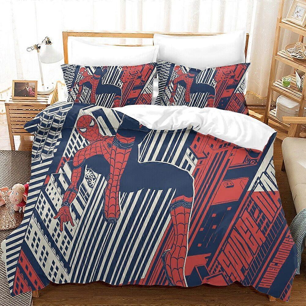 v648 Lençóis Spiderman Conjunto de Cama Edredom de QuartoDuve<wbr>t Capa com Fronhas PresentesConjunto de Cama de 3 Peças (1 Capa de Edredom + 2 Fronhas) y6