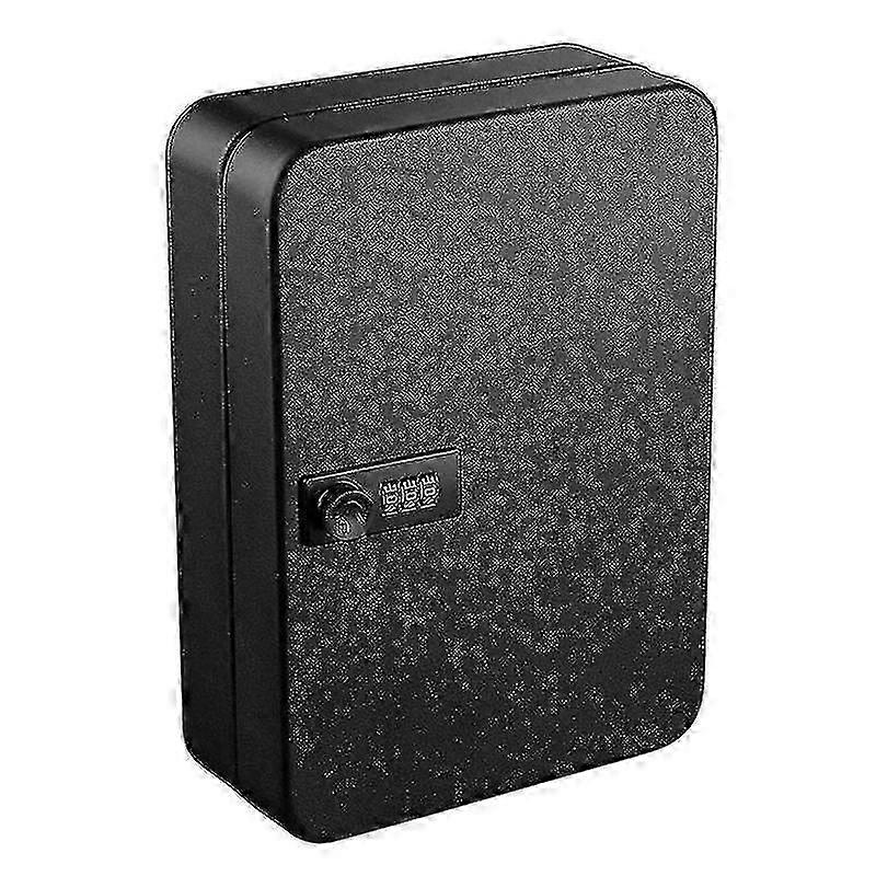 ブラックスチールキーキャビネットセキュリティボックスウォールマウント、コンビネーションロックとランダムカラーキータグ付き-20キーを保持します