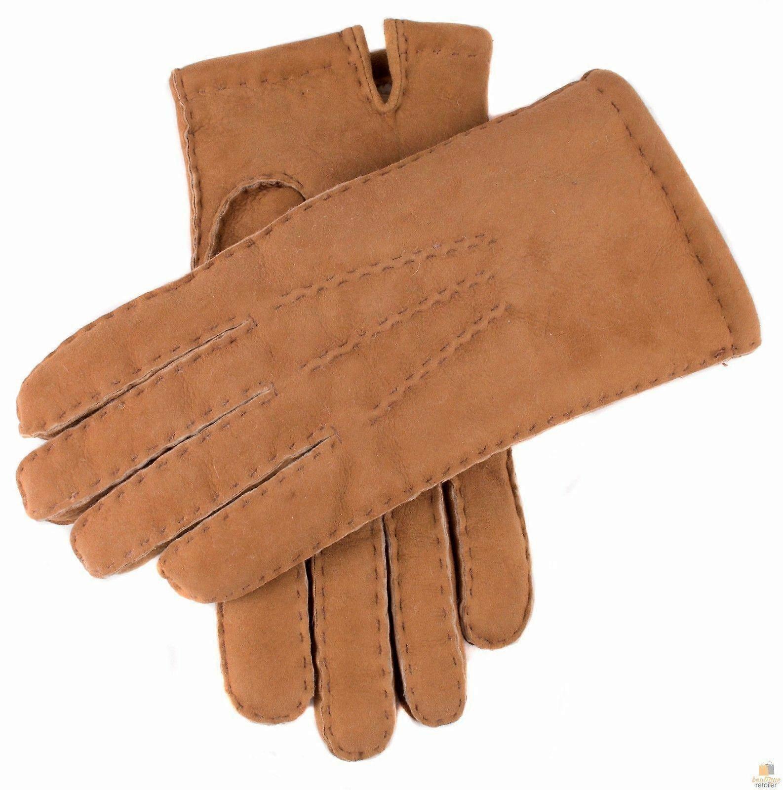 Dents Mens Hand Sewn Real Lambskin Gloves Warm Winter Fleecy Lining 5